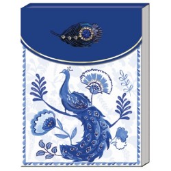 Brooch notepad - Floral Peacock