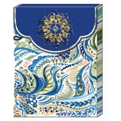 Pocket Carnet de notes avec broche (azure peacock) - Azure Peacock 