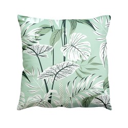 Organic cotton pillow Jungle Leaves - Chic Mic