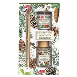 Set cadeau diffuseur 70ml/ bougies parfumée 48g - White Spruce