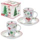 Coffret 2 tasses café 50 ml en porcelaine - Ready for Christmas