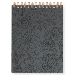 Bloc à dessins MM avec spirales (60 pages) - Moth (Floral)