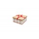 Trinket box bow S/5 - Merry Gray Plaid