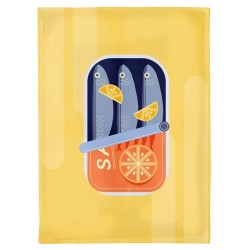 Organic Kitchen Towel Sardines for Dinner - Chic Mic