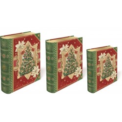 Set de 3 boîtes livres gigognes GM Noel - Vintage Tree