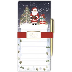 List pad with pen - Winter Santa