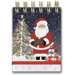Spiral notepad with bungee - Winter Santa