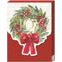 Christmas pocket notepad - Joy Wreath