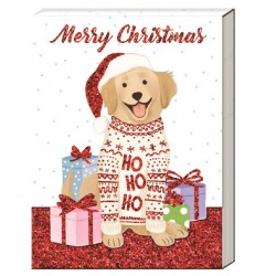 Pocket carnet de notes aimanté Noël - Merry Chistmas Red