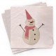 20 Serviettes 100% Bambou 33x33 cm Snowman - Chic Mic