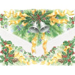 Pochette Correspondance Noël 'Holly & Ribbons & Bells'