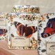 Wavy Dom Lid tea caddy - Vintage Butterflies - Nostalgia