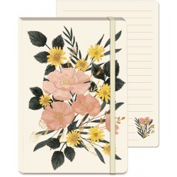 Soft cover bungee journal (cream bouquet)- Spring Garden