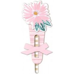 Sticky pad with pen (pink flower)- Under the umbrella 