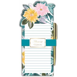 Notepad with pen (floral) - Under the umbrella
