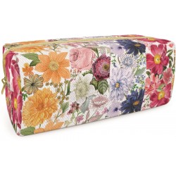 Cosmetic bag small rect canvas (floral stripe) - Notable Floral