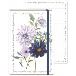 Soft cover bungee journal (blue dahlia) - Notable Floral