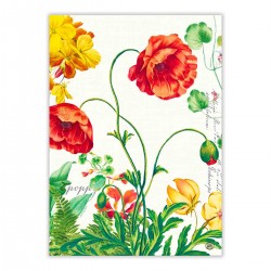 Torchon 100% coton - Poppies and Posies