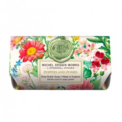 Savon ovale en barre 246g - Poppies and Posies