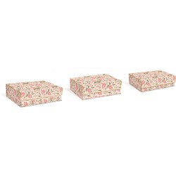 Rectangular box set 3 - Embroidered Floral