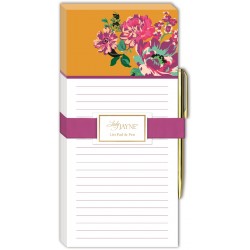 List pad with pen (bouquet) - Global Garden 