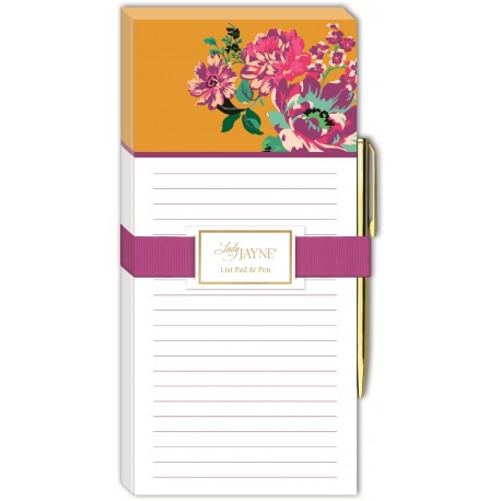 List pad with pen (bouquet) - Global Garden 