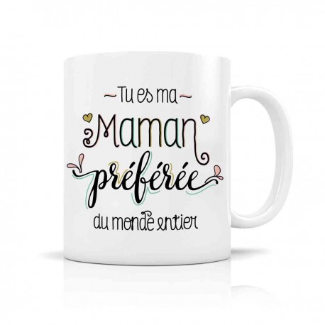 Mug ceramic 350ml - Tu es ma maman préférée du monde
