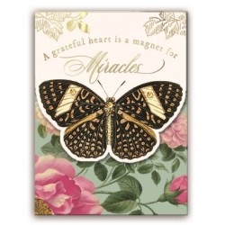 Pocket carnet de notes aimanté - "Miracles" Butterfly