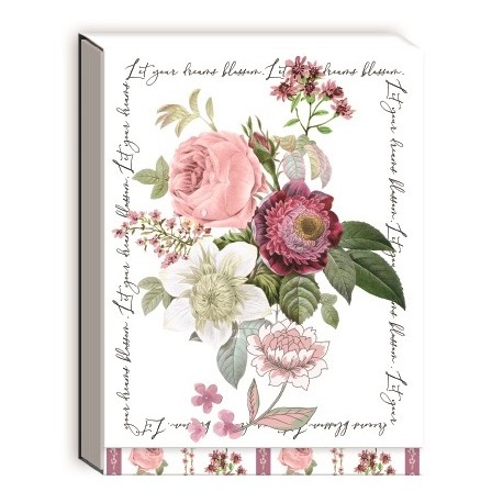 Pocket carnet de notes aimanté - Notable Floral (rose) 