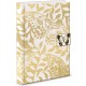 Carnet de notes avec broche - Golden Botanicals (white butterflies)