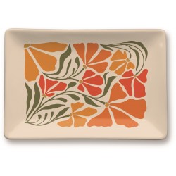 Decorative porcelain tray (Poppy)- Flower Market 