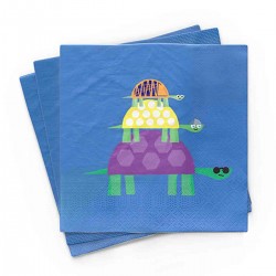 Bamboo Napkin 33x33 cm Turtle trio - Chic Mic