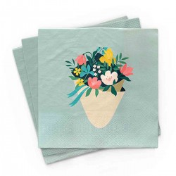 Bamboo Napkin 33x33 cm Flowers for you - Chic Mic