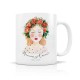 Mug ceramic 350ml - Maman je t'aime (fleurs rouge)