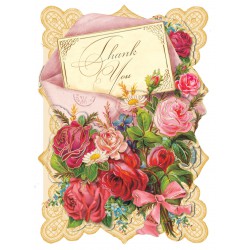 Carte Double PM 3D & ENV. 'Enveloppe Bouquet'